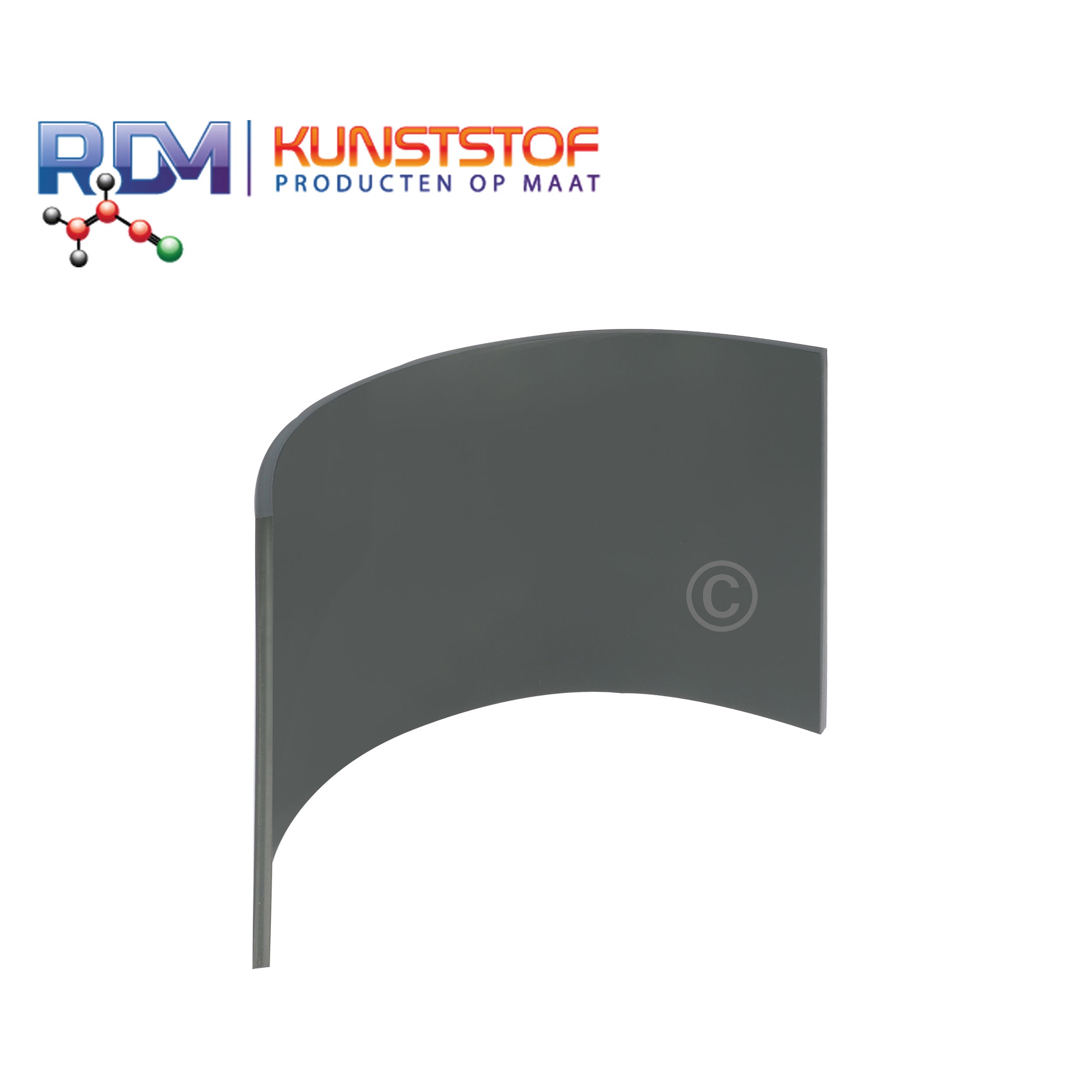 Gebogen PVC plaat op maat
